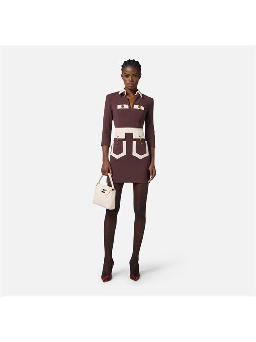 Abito color-block in doppio crêpe ELISABETTA FRANCHI | ABT0156E2/EH8